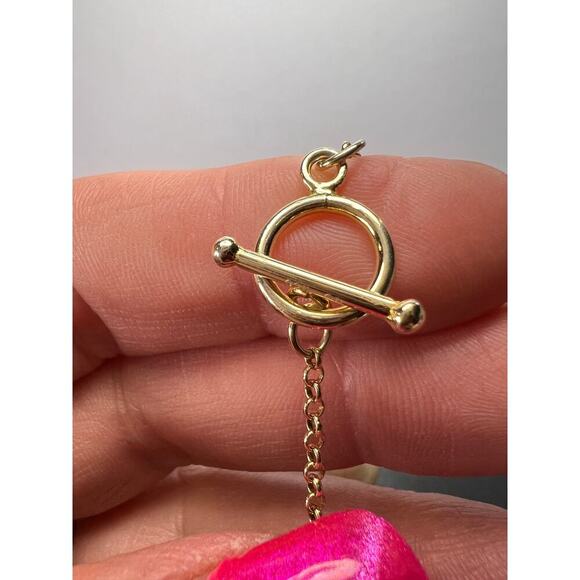 Baroque cultured pearl station toggle bracelet in gold over sterling silver - Picture 9 of 11